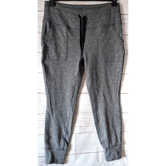 Spyder Active Women's Training Pants Jogger Gray High Rise Crop Fleece Size XL - Picture 1 of 10
